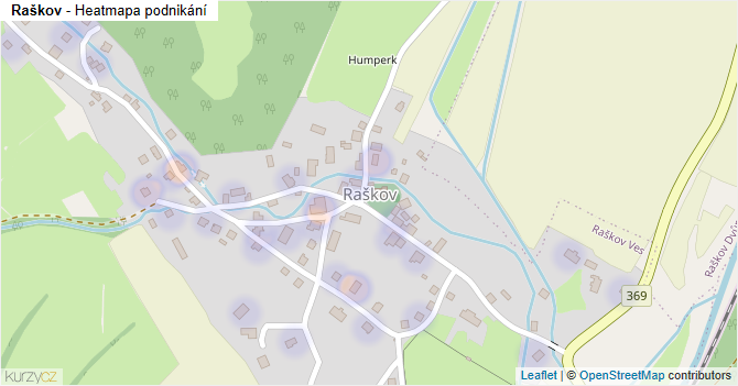Raškov - mapa podnikání