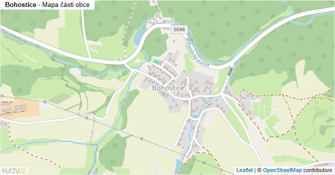 Bohostice - mapa části obce