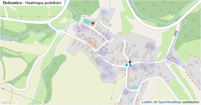 Bohostice - mapa podnikání