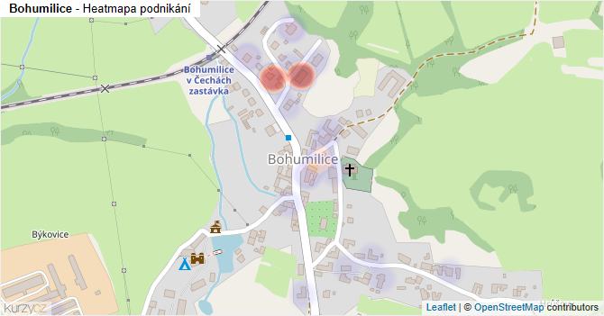 Bohumilice - mapa podnikání