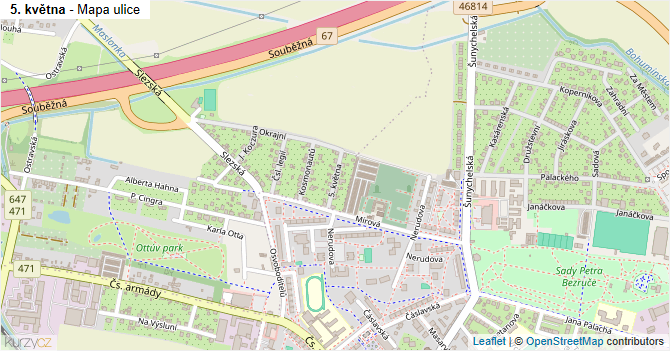 5. května - mapa ulice