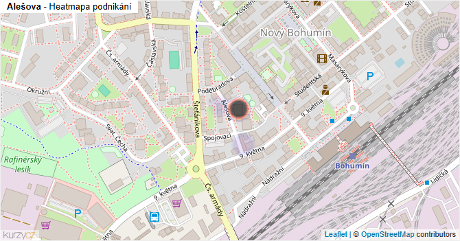 Alešova - mapa podnikání