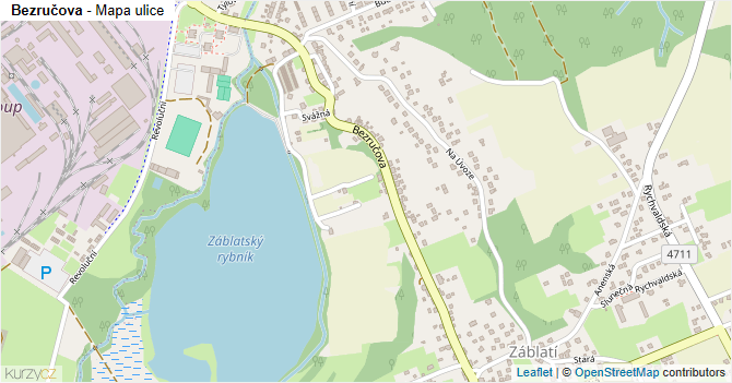 Bezručova - mapa ulice