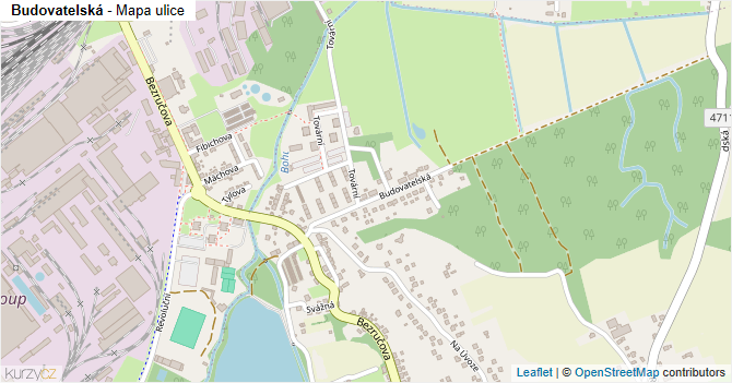 Budovatelská - mapa ulice