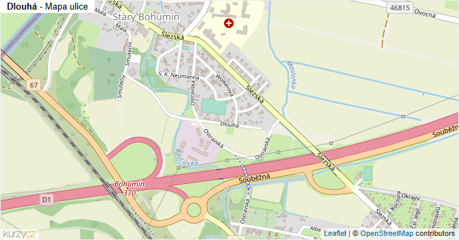 Dlouhá - mapa ulice