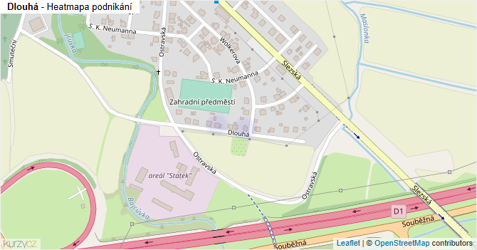 Dlouhá - mapa podnikání