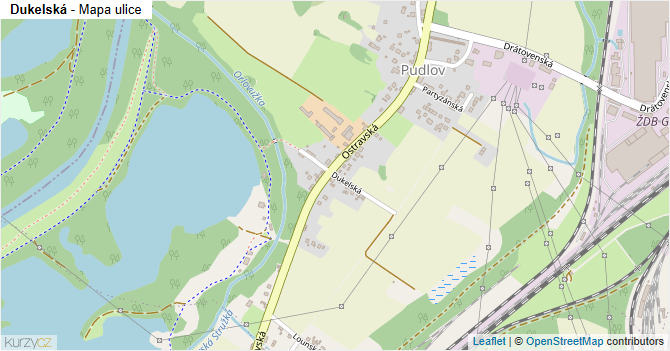 Dukelská - mapa ulice