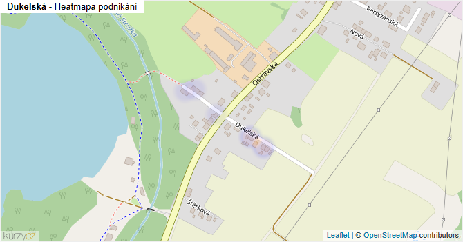 Dukelská - mapa podnikání