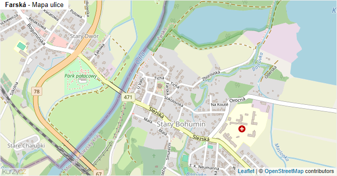 Farská - mapa ulice