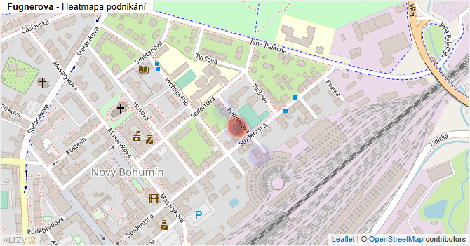 Fügnerova - mapa podnikání