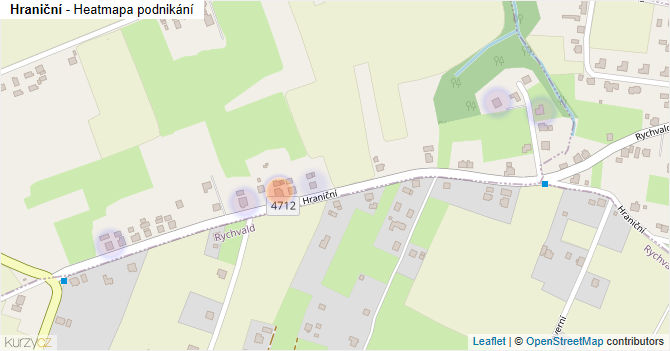 Hraniční - mapa podnikání