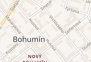 Husova v obci Bohumín - mapa ulice