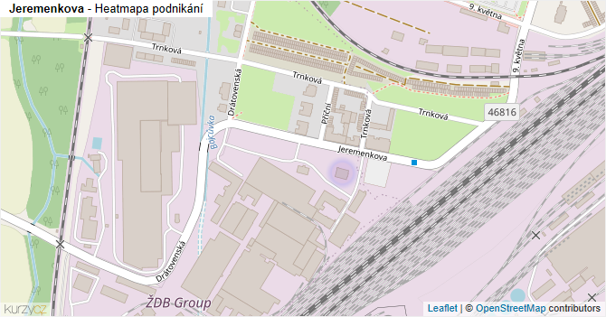 Jeremenkova - mapa podnikání