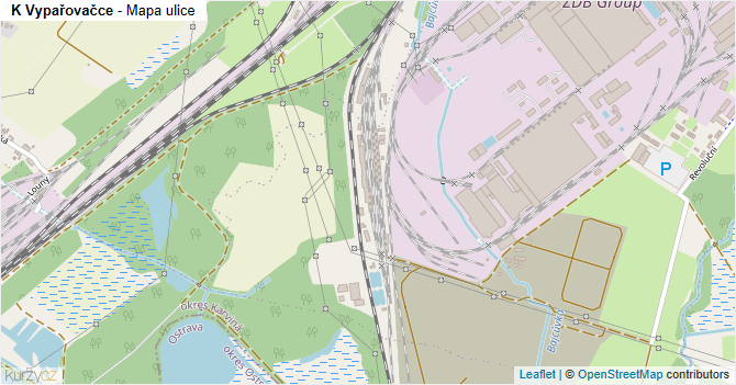 K Vypařovačce - mapa ulice