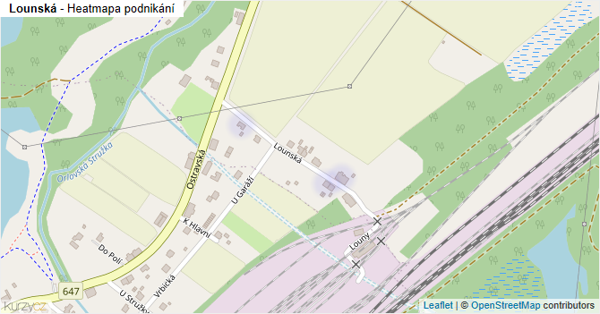 Lounská - mapa podnikání