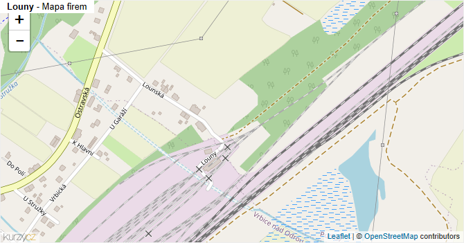 Louny - mapa firem