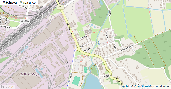 Máchova - mapa ulice
