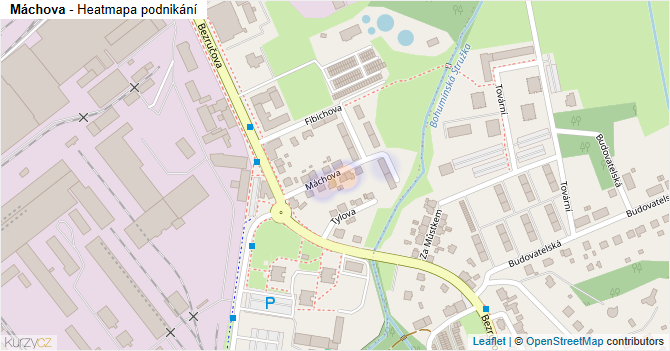 Máchova - mapa podnikání