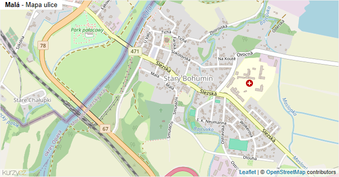 Malá - mapa ulice