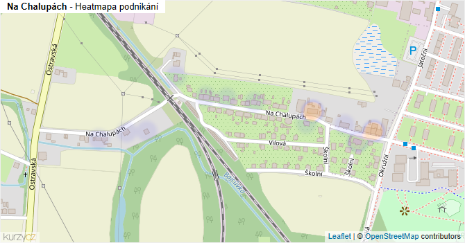 Na Chalupách - mapa podnikání