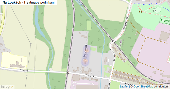 Na Loukách - mapa podnikání