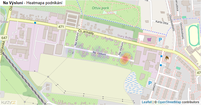 Na Výsluní - mapa podnikání