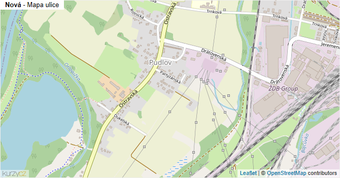 Nová - mapa ulice