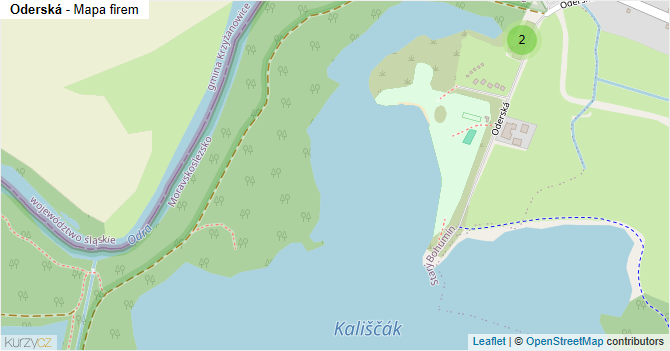 Oderská - mapa firem
