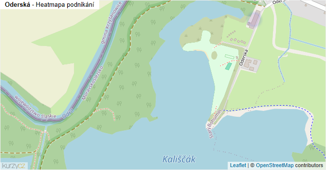 Oderská - mapa podnikání