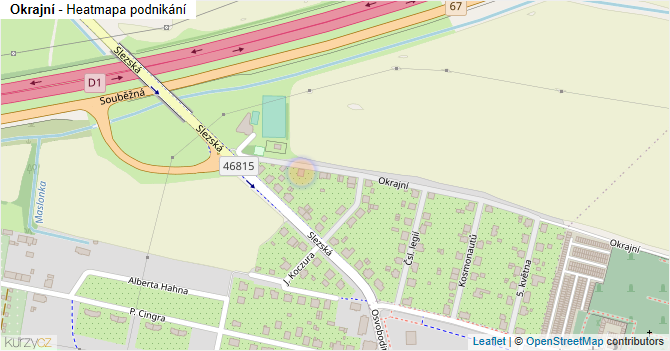Okrajní - mapa podnikání