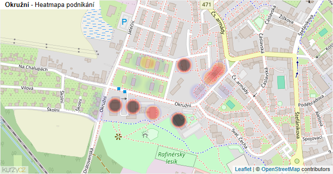 Okružní - mapa podnikání