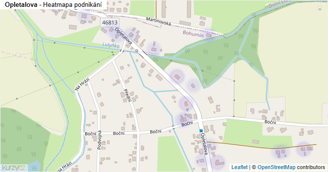 Opletalova - mapa podnikání
