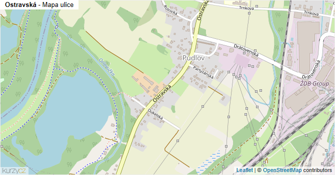Ostravská - mapa ulice