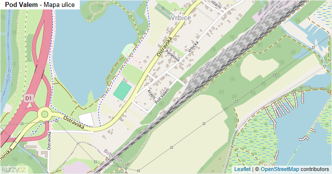 Pod Valem - mapa ulice