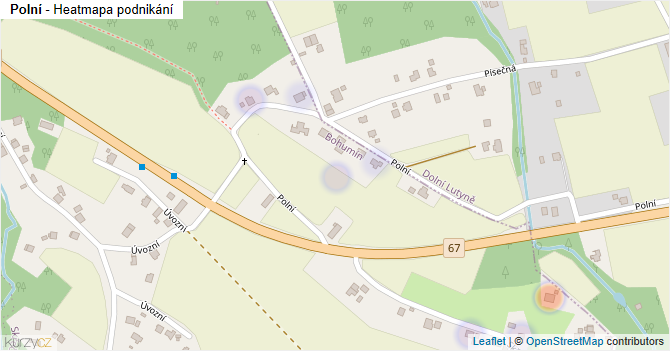 Polní - mapa podnikání