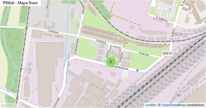 Příční - mapa firem