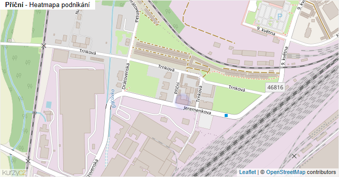 Příční - mapa podnikání