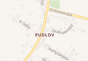 Pudlov v obci Bohumín - mapa části obce