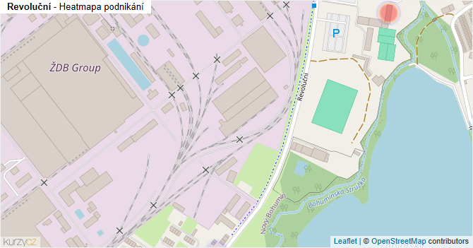 Revoluční - mapa podnikání