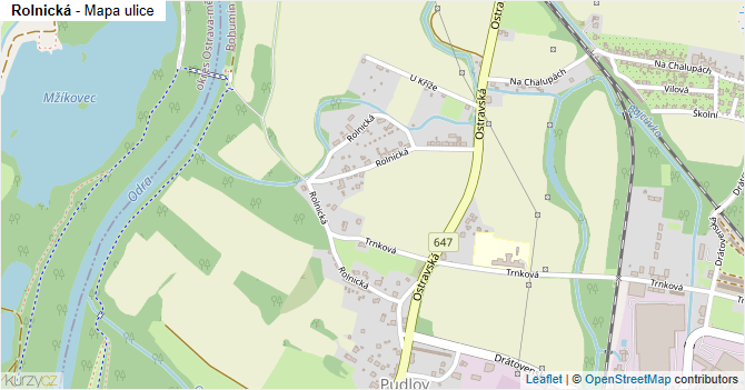 Rolnická - mapa ulice