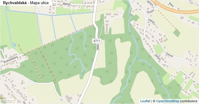 Rychvaldská - mapa ulice