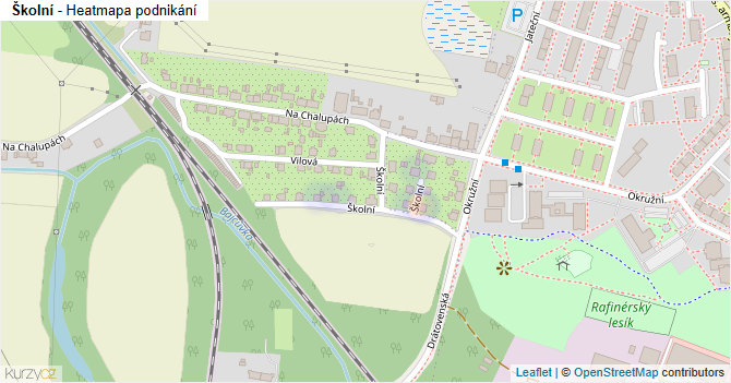 Školní - mapa podnikání