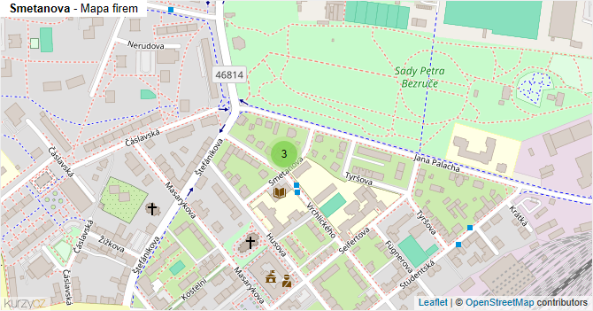 Smetanova - mapa firem