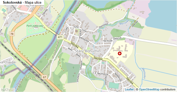 Sokolovská - mapa ulice