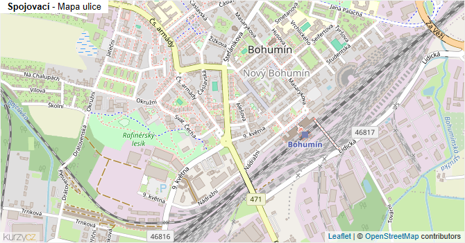 Spojovací - mapa ulice