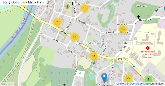 Starý Bohumín - mapa firem