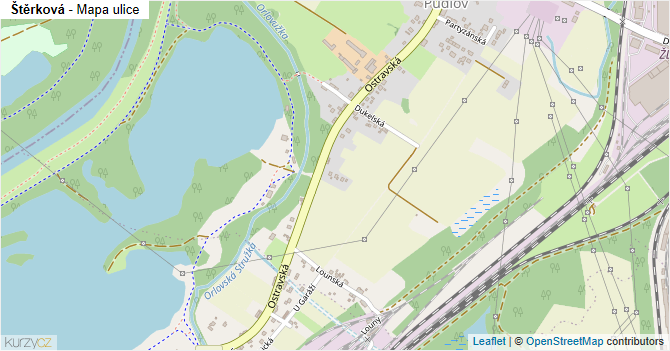 Štěrková - mapa ulice