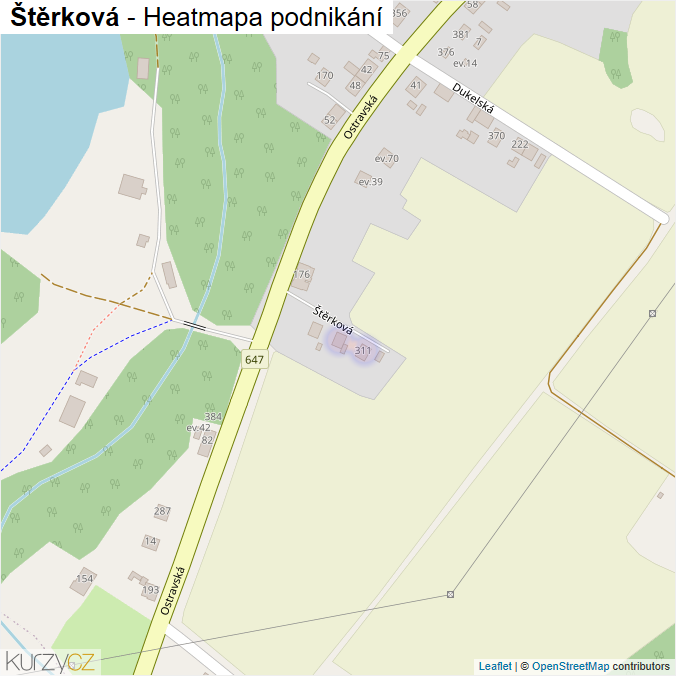 Mapa Štěrková - Firmy v ulici.