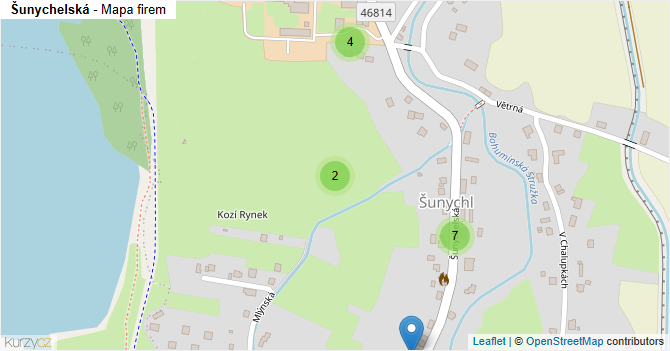 Šunychelská - mapa firem