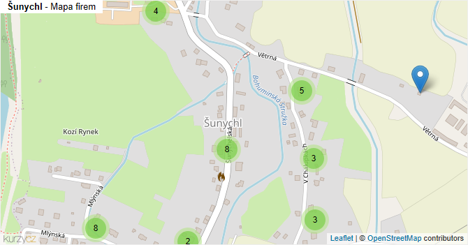 Šunychl - mapa firem